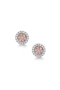Blush Pink Argyle Diamond Earrings 